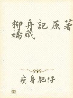 柳舟记原著小说娇藏
