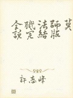 全职法师莫凡小说完结版封面