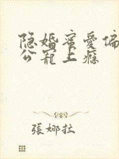 隐婚蜜爱偏执老公宠上瘾