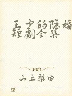 王少的隐婚甜妻短剧全集
