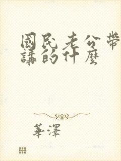 国民老公带回家讲的什么