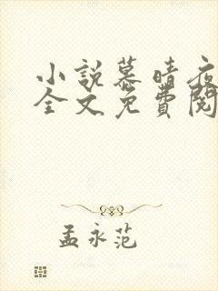 小说慕晴夜君博全文免费阅读