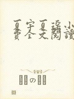 夏宇夏瑶小说免费全文阅读