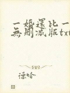 一婚还比一婚高无删减版txt