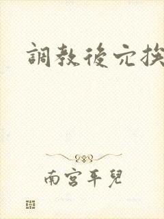 调教后穴挨打