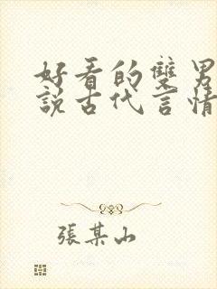 好看的双男主小说古代言情封面
