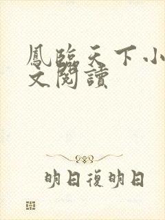 凤临天下小说全文阅读