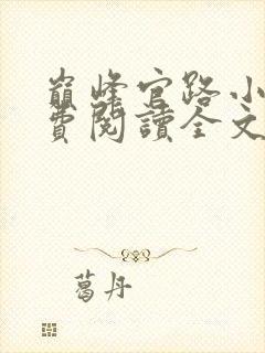 巅峰官路小说免费阅读全文无删减