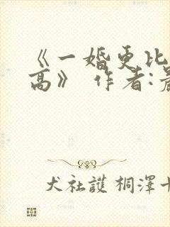 《一婚更比一婚高》 作者:晨雾的光