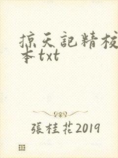 掠天记精校版全本txt