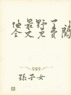 他最野了 小说全文免费阅读