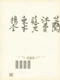 杨东苏沐芸小说全本免费阅读下载