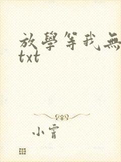 放学等我无删减txt