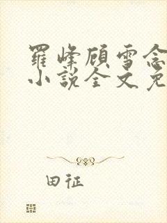罗峰顾雪念最新小说全文免费阅读