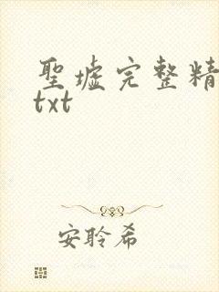 圣墟完整精校版txt