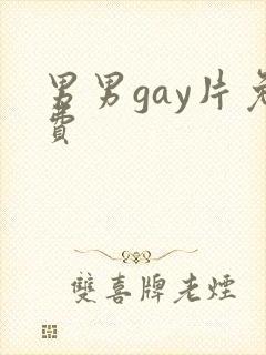 男男gay片免费