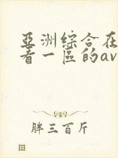 亚洲综合在线观看一区的av