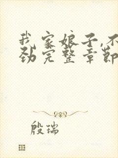 我家娘子,不对劲完整章节下载