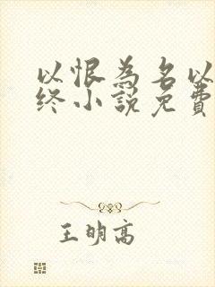 以恨为名以爱为终小说免费阅读