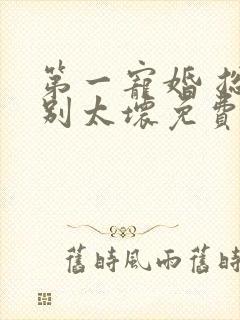 第一宠婚 总裁别太坏免费阅读