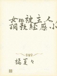 女m被主人虐玩调教经历小说封面