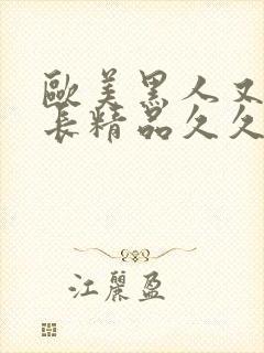 欧美黑人又粗又长精品久久