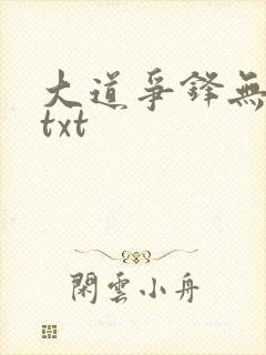 大道争锋无删减txt