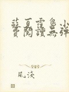 苏夏霍枭小说免费阅读无弹窗正版