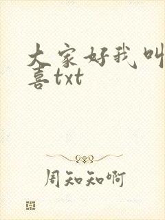 大家好我叫林小喜txt
