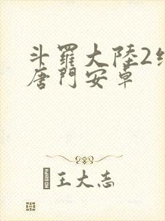 斗罗大陆2绝世唐门安卓