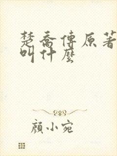 楚乔传原著小说叫什么封面