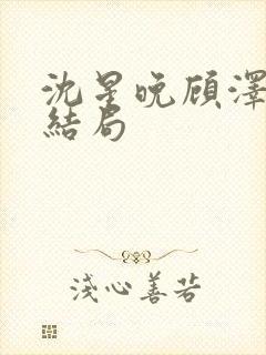 沈星晚顾泽宇大结局封面