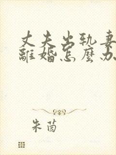 丈夫出轨妻子想离婚怎么办