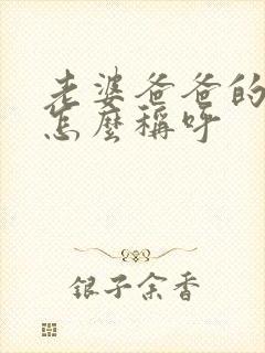 老婆爸爸的哥哥怎么称呼封面