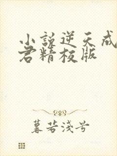 小说逆天成神贤君精校版封面