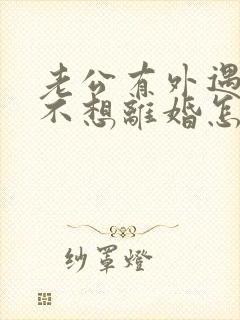 老公有外遇到我不想离婚怎么办