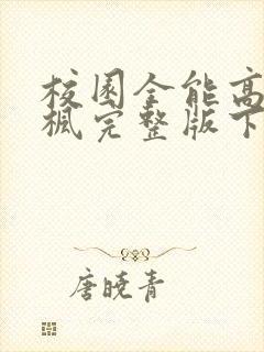 校园全能高手季枫完整版下载封面