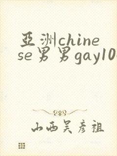 亚洲chinese男男gay1069
