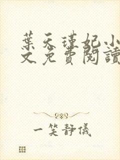 叶天瑾妃小说全文免费阅读笔趣阁