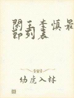 闲王李慎最新章节列表封面
