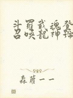 斗罗武魂登龙剑召唤龙神号
