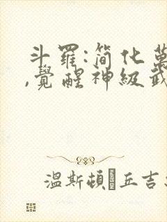 斗罗:简化万物,觉醒神级武魂