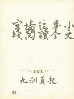 宫墙往事小说在线阅读全文封面