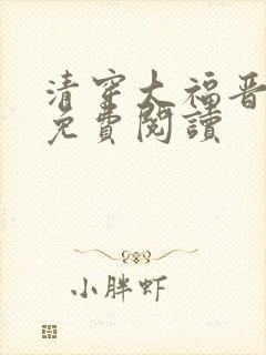 清穿大福晋全文免费阅读封面
