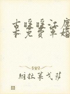 古暖暖江尘御全本免费军婚封面