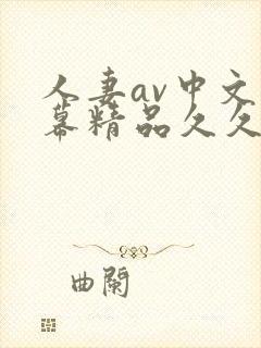 人妻av中文字幕精品久久久