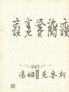 宋言姿沈亦驰小说免费阅读笔趣阁