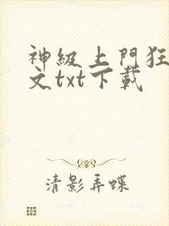 神级上门狂婿全文txt下载