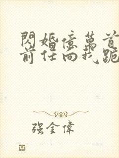 闪婚亿万首富.前任向我跪地求饶