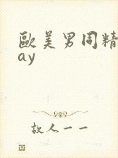 欧美男同精品gay